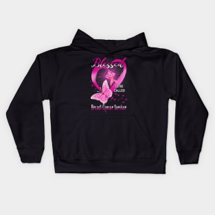 Style Cancer Breast Cancer Survivor Pink Butterfly Blessed To Be Called Kids Hoodie